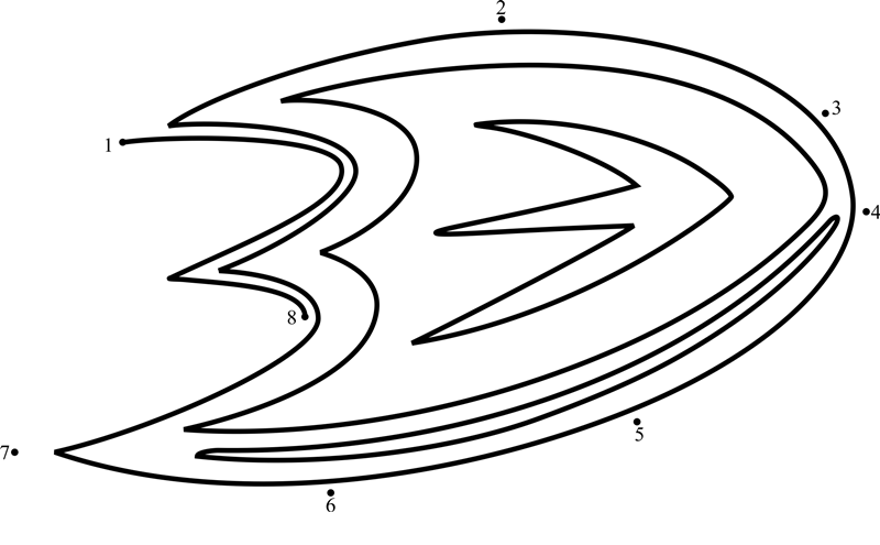 Anaheim-Ducks-Logo-Dot-To-Dot dot to dot worksheets