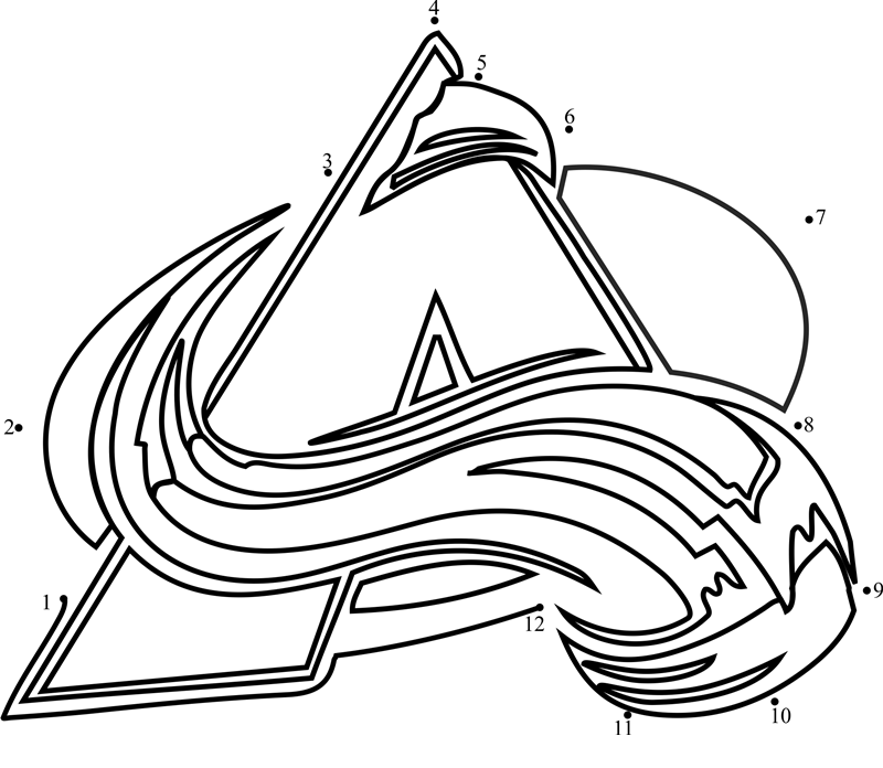 Colorado-Avalanche-Logo-Dot-To-Dot dot to dot worksheets