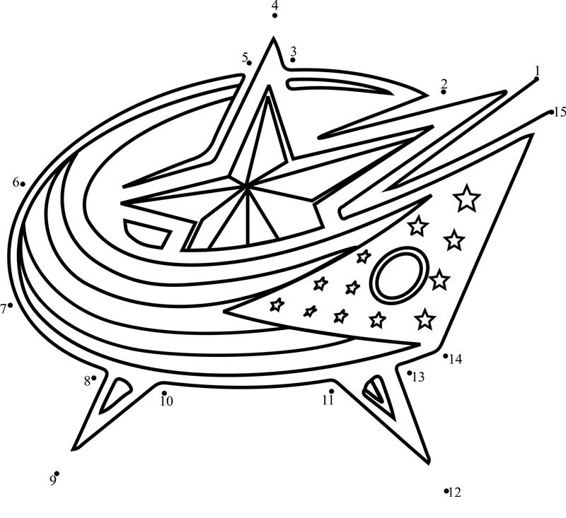 Columbus-Blue-Jackets-Logo-Dot-To-Dot dot to dot worksheets