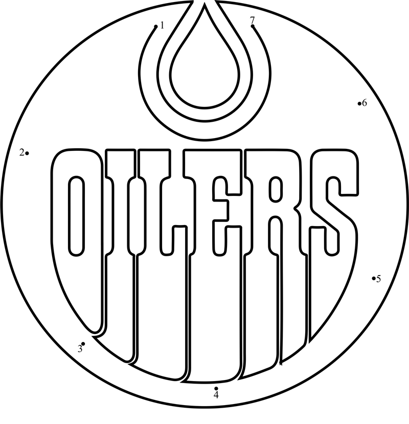 Edmonton-Oilers-Logo-Dot-To-Dot dot to dot worksheets