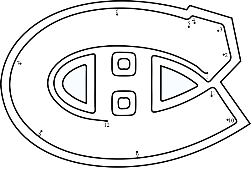 Montreal-Canadiens-Logo-Dot-To-Dot dot to dot worksheets