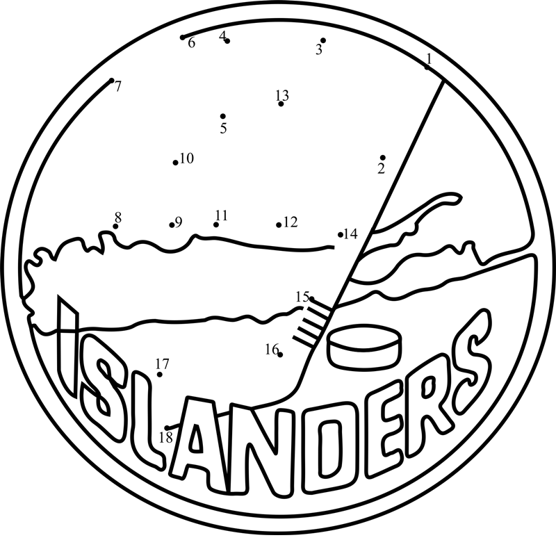 New-York-Islanders-Logo-Dot-To-Dot dot to dot worksheets