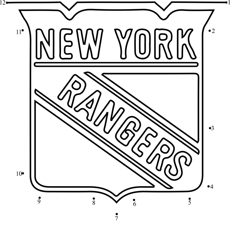 New-York-Rangers-Logo-Dot-To-Dot dot to dot worksheets