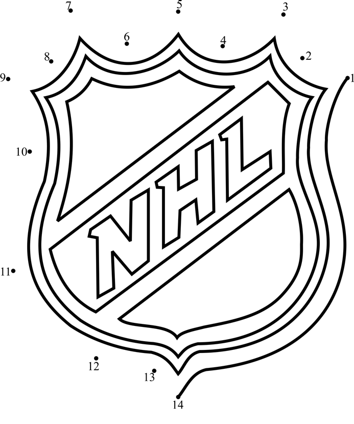 Nhl-Logo-Dot-To-Dot dot to dot worksheets