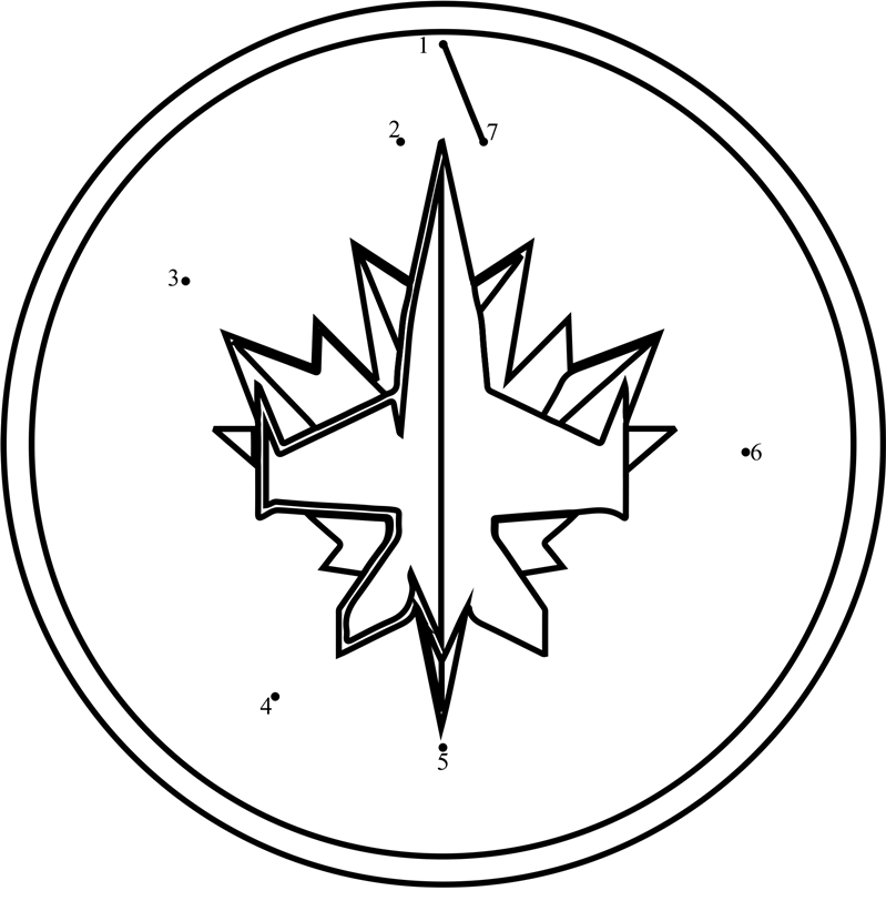 Winnipeg-Jets-Logo-Dot-To-Dot dot to dot worksheets