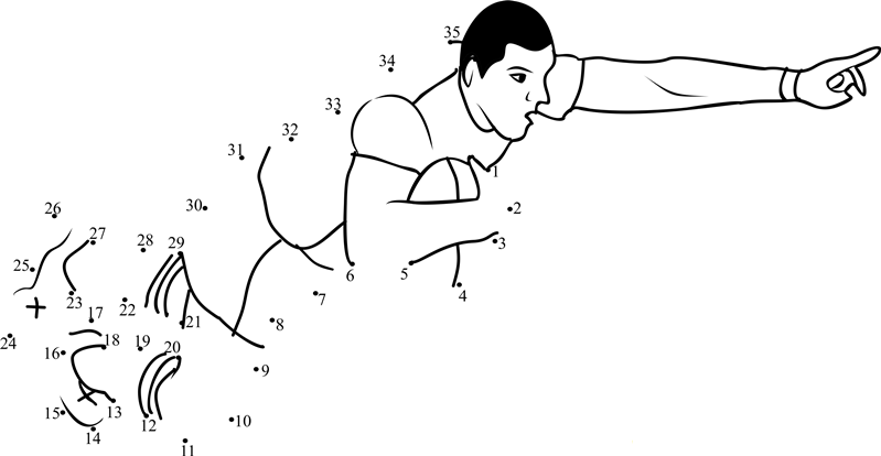 Rugby Jump printable dot to dot worksheet