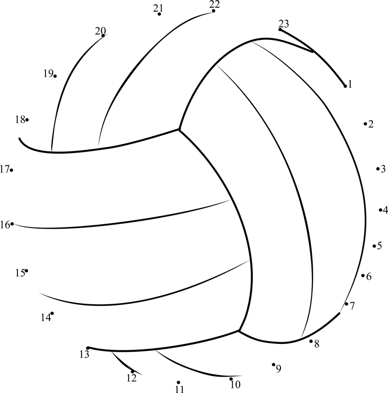 Volleyball dot to dot worksheets