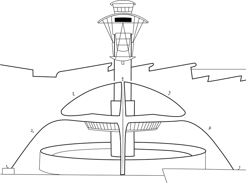 Atc Tower West At Los Angeles International Airport dot to dot worksheet