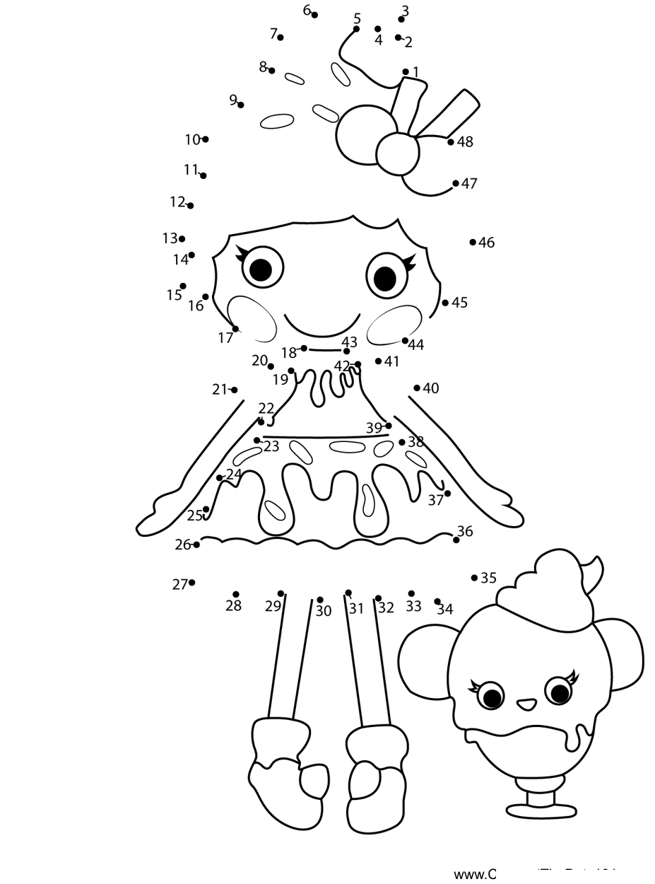 Anna-Double-Scoops-Lalaloopsy dot to dot worksheet