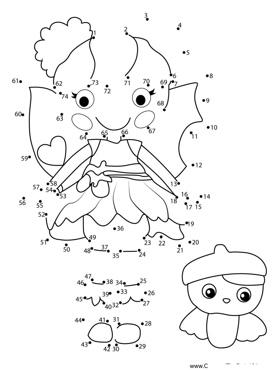 Autumn-Spice-Lalaloopsy dot to dot worksheet