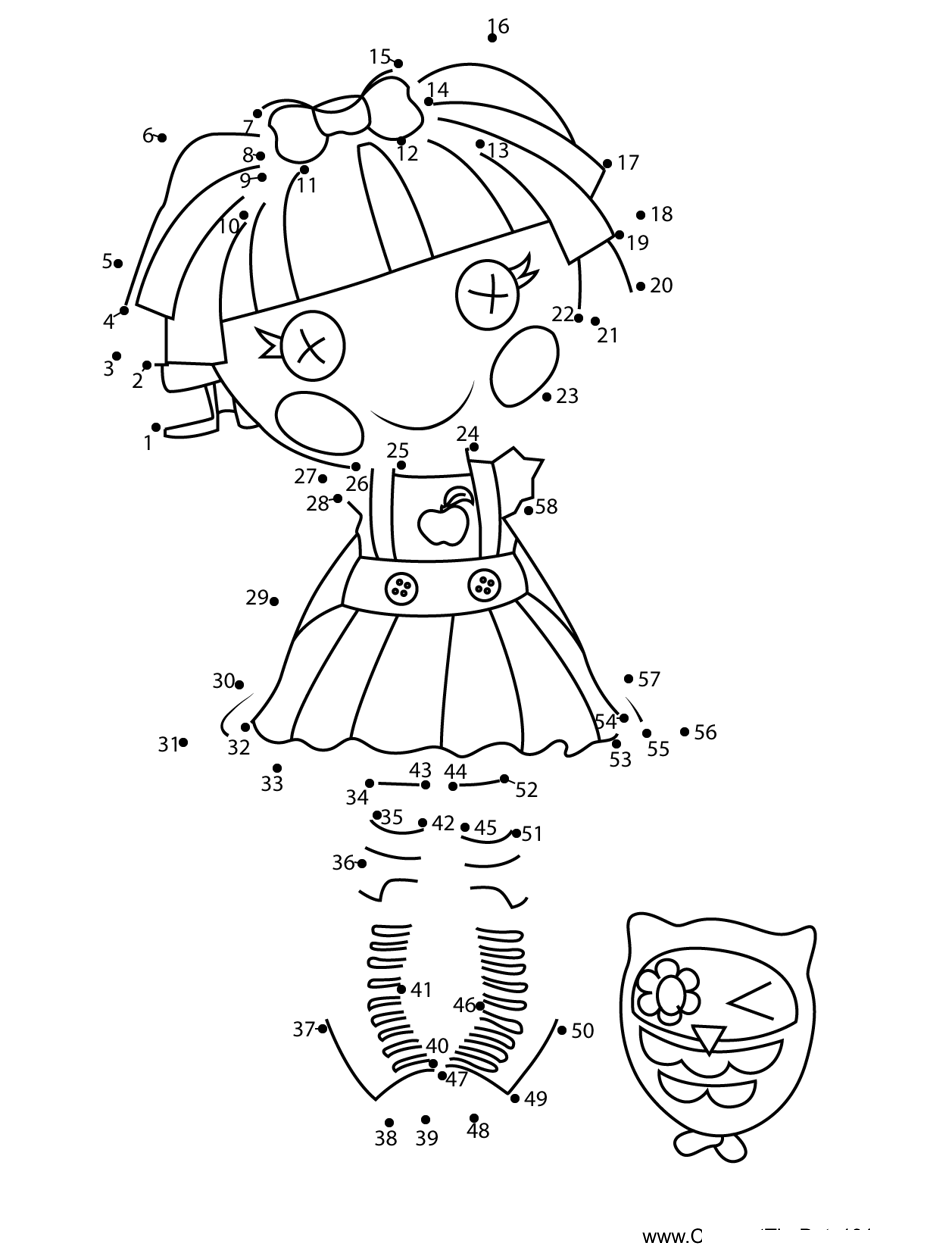 Bea-Spells-A-Lot-Lalaloopsy dot to dot worksheet