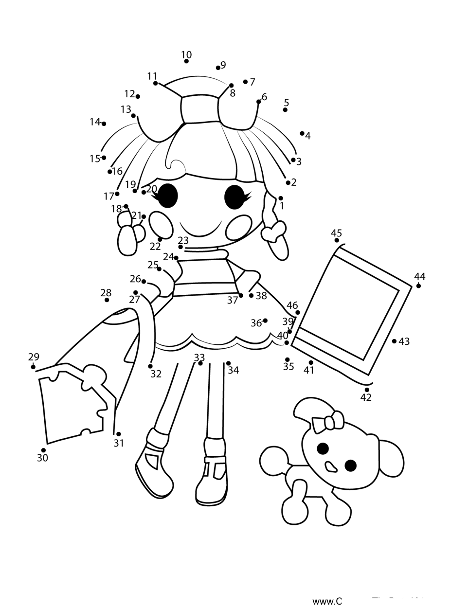 Bijou-Treasure-Trove-Lalaloopsy dot to dot worksheets