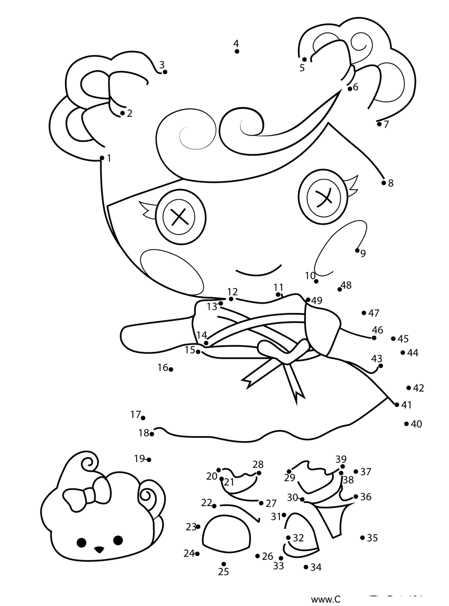 Breeze-E-Sky-Lalaloopsy dot to dot worksheets