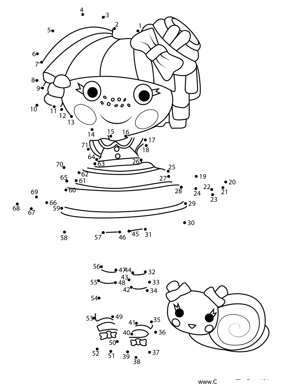 Bun-Bun-Sticky-Icing-Lalaloopsy dot to dot worksheets