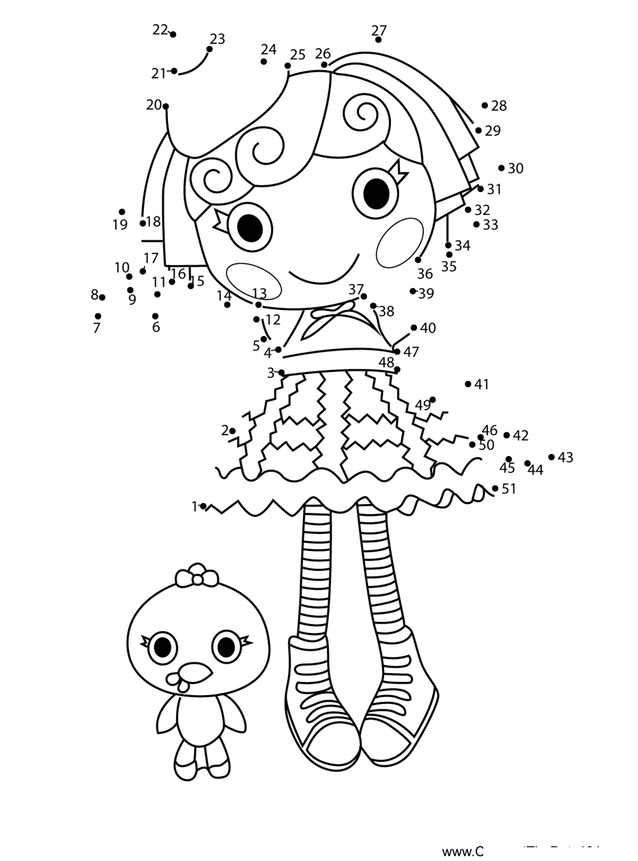 Cherry-Crisp-Crust-Lalaloopsy dot to dot worksheets