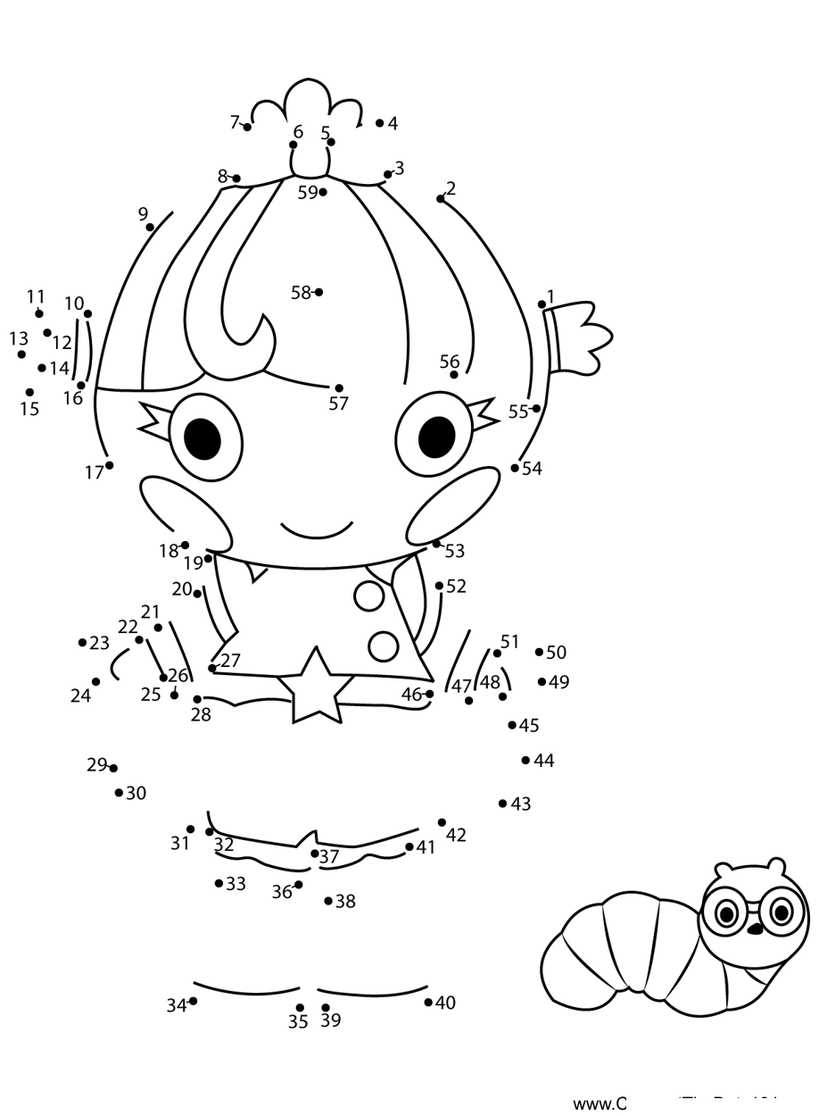 Comet-Starlight-Lalaloopsy dot to dot worksheets