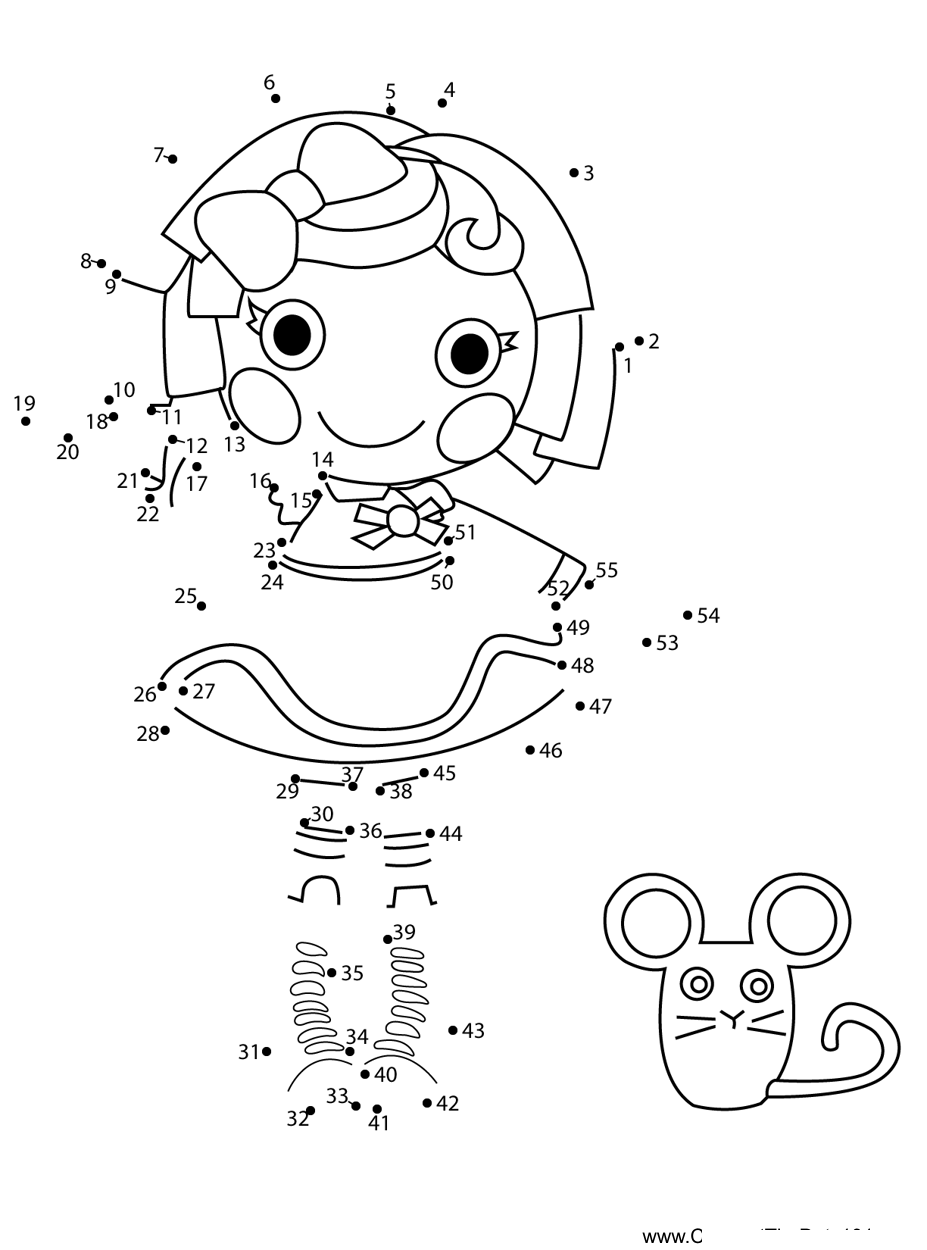 Crumbs-Sugar-Cookie-Lalaloopsy dot to dot worksheets