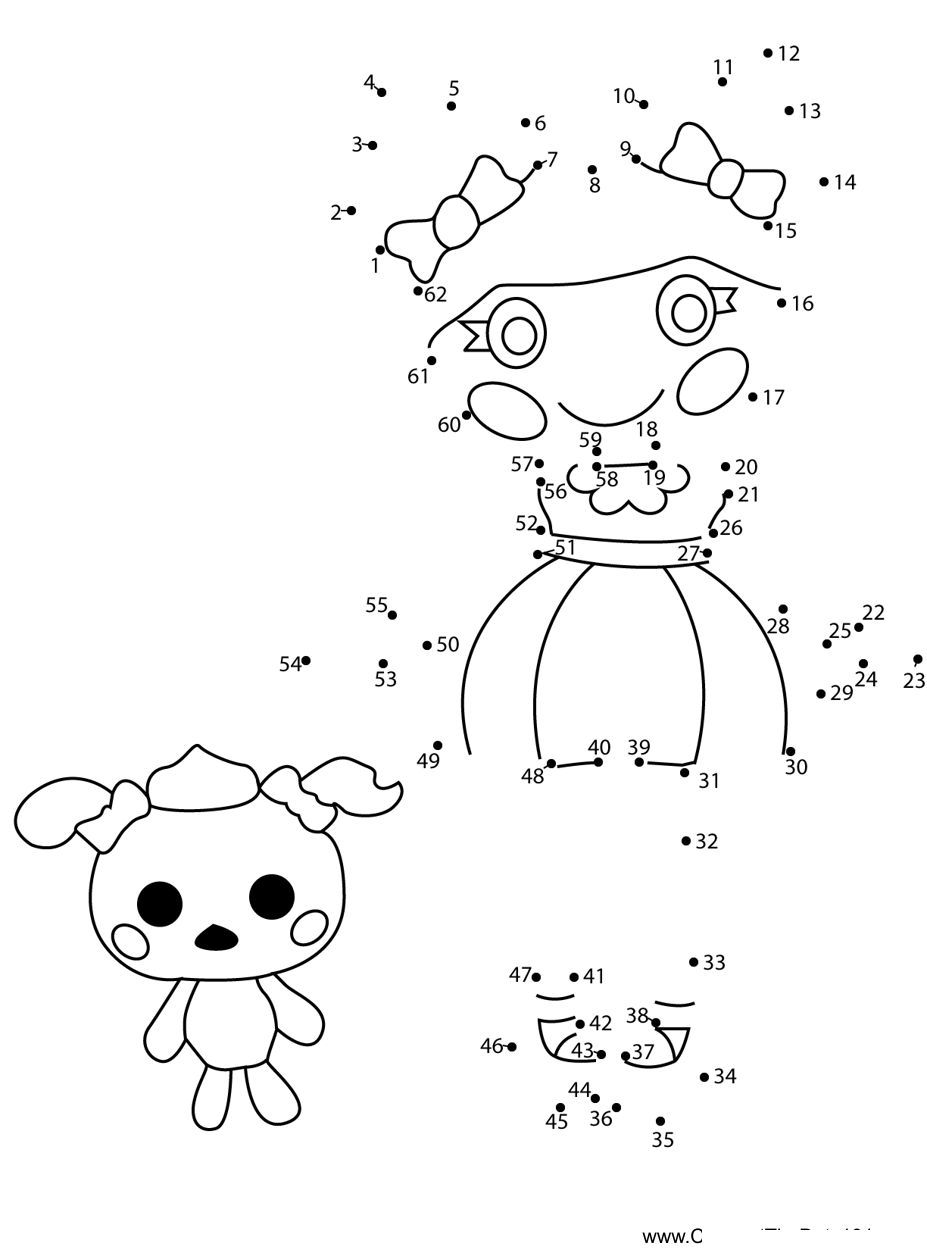 Dollop-Light-N-Fluffy-Lalaloopsy dot to dot worksheets