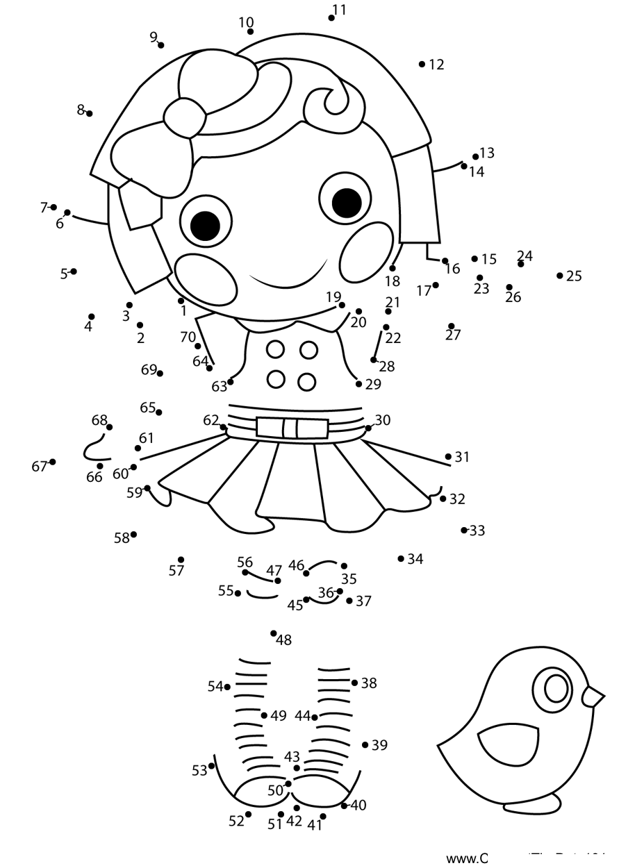 Dot-Starlight-Lalaloopsy dot to dot worksheets