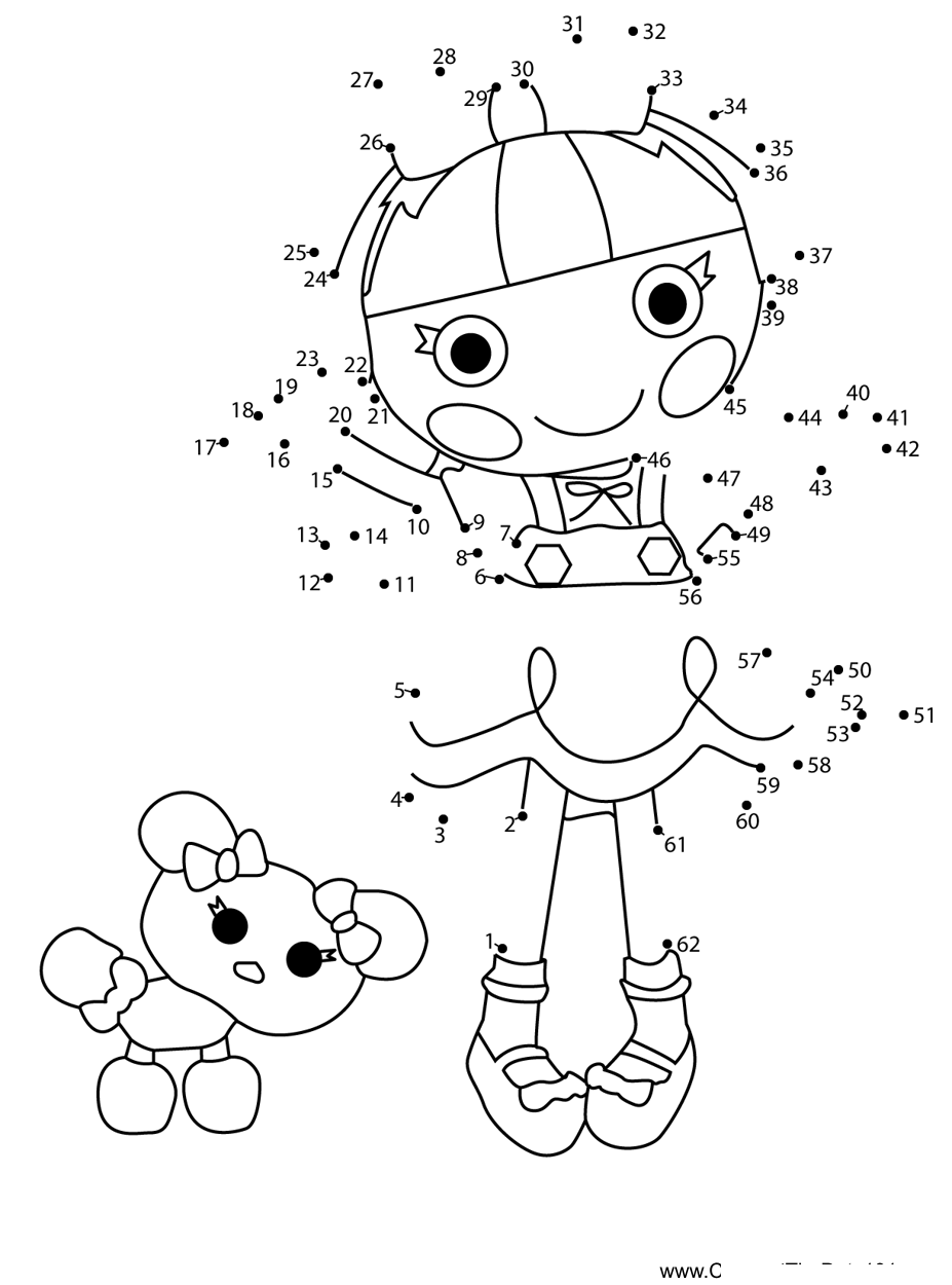 Dotty-Gale-Winds-Lalaloopsy dot to dot worksheets