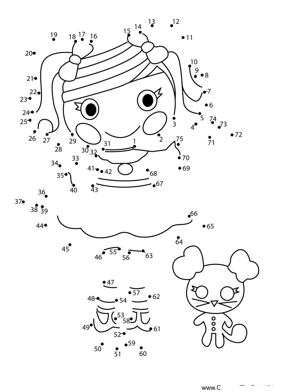 Fancy-Frost-N-Glaze-Lalaloopsy dot to dot worksheets