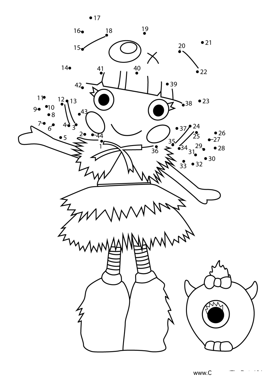 Furry-Grrs-A-Lot-Lalaloopsy dot to dot worksheets