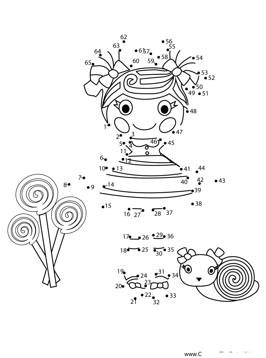 Grapevine-Stripes-Lalaloopsy dot to dot worksheets