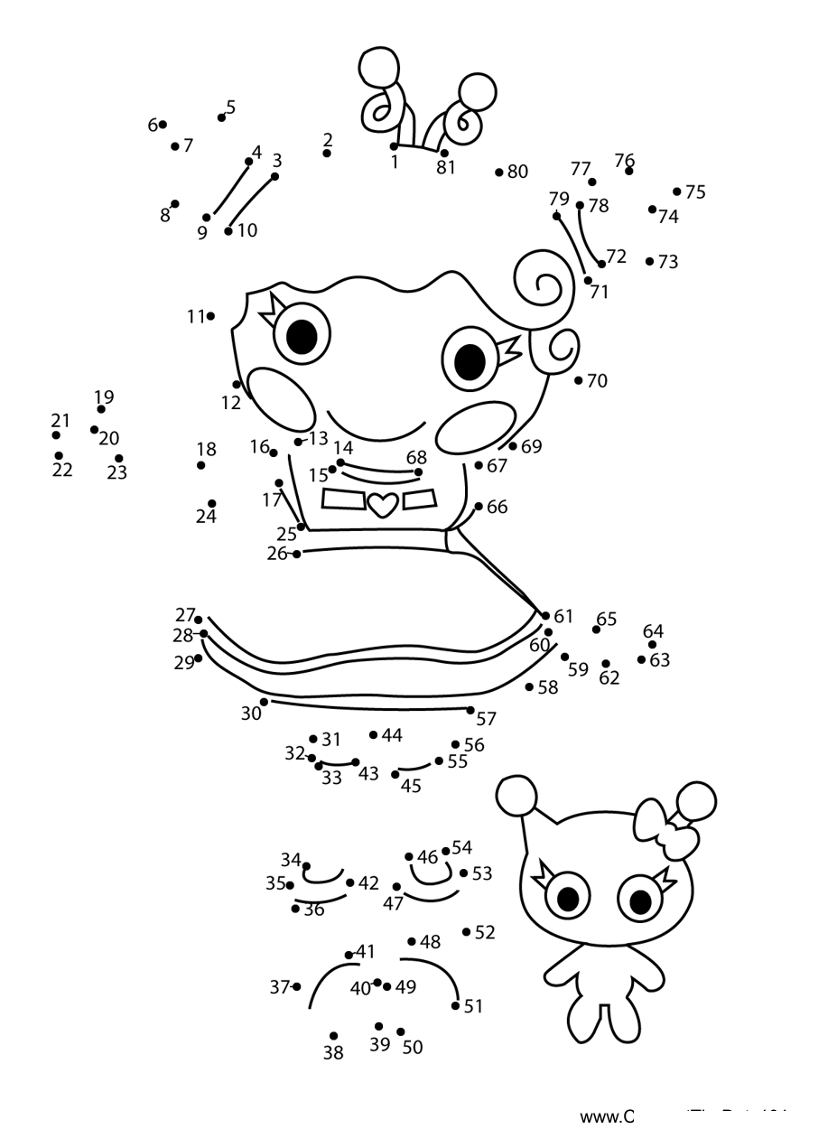 Haley-Galaxy-Lalaloopsy dot to dot worksheets