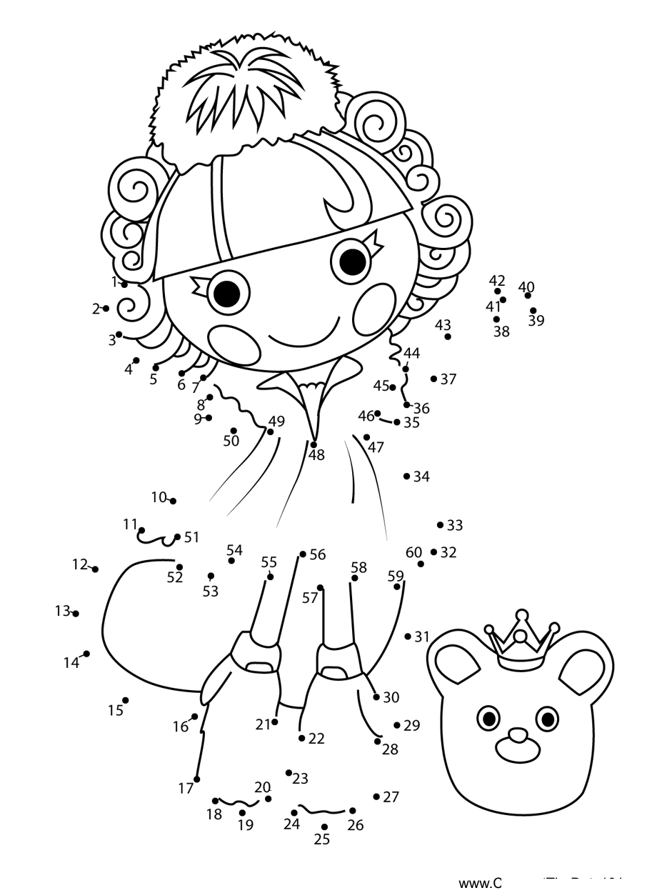 Ivory-Ice-Crystals-Lalaloopsy dot to dot worksheets