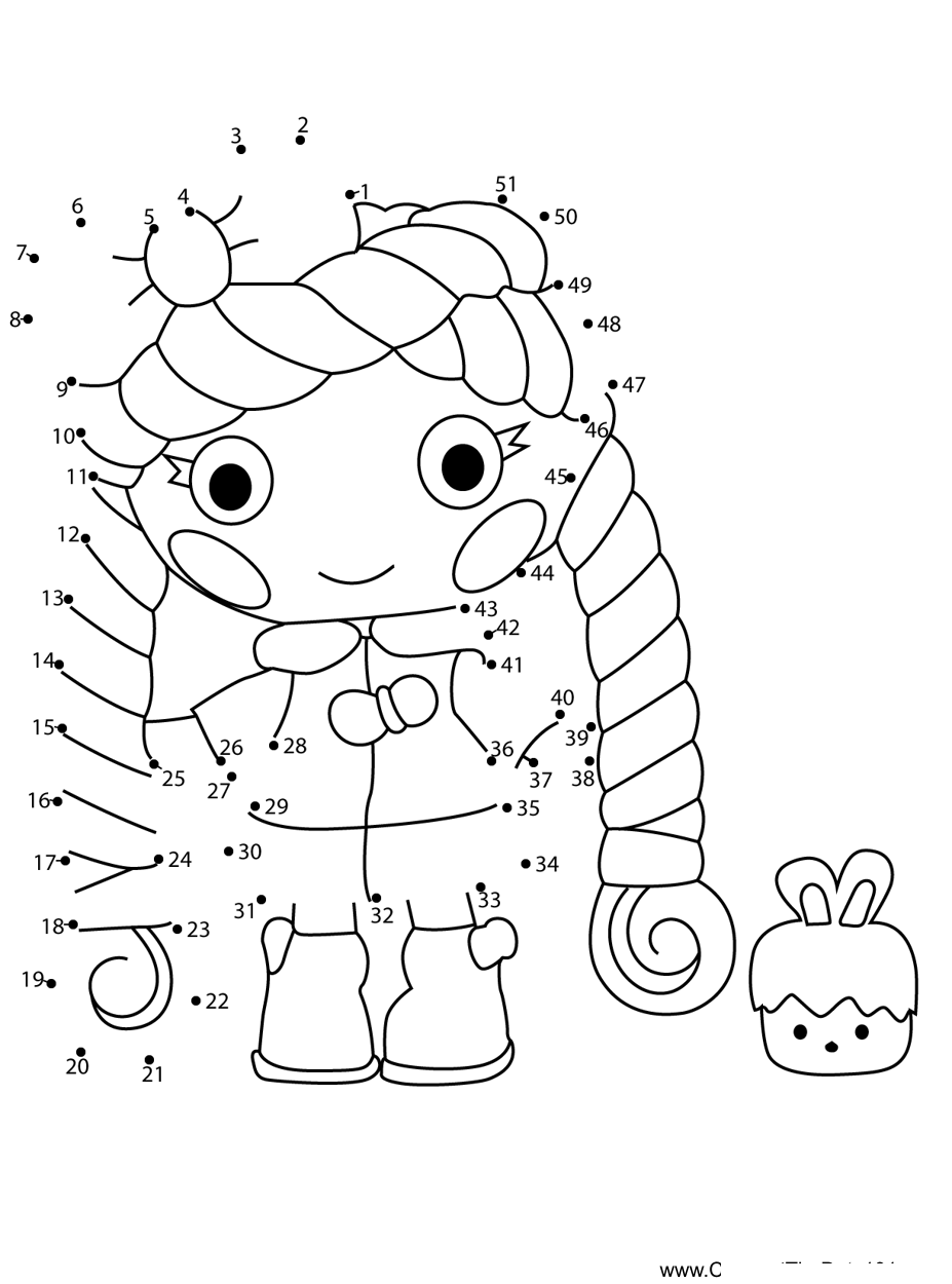 Mallow-Sweet-Fluff-Lalaloopsy dot to dot worksheets