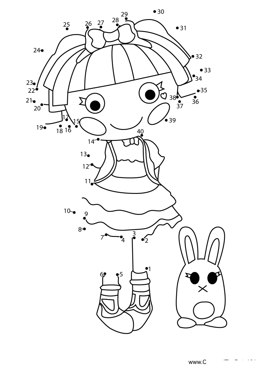 Misty-Mysterious-Lalaloopsy printable dot to dot worksheet