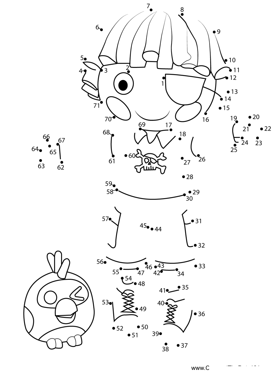 Patch-Treasurechest-Lalaloopsy printable dot to dot worksheet