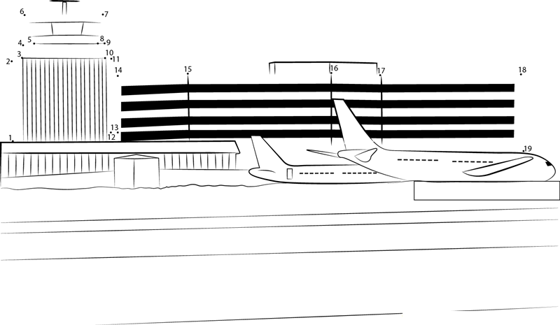 Delhi Airport dot to dot worksheets