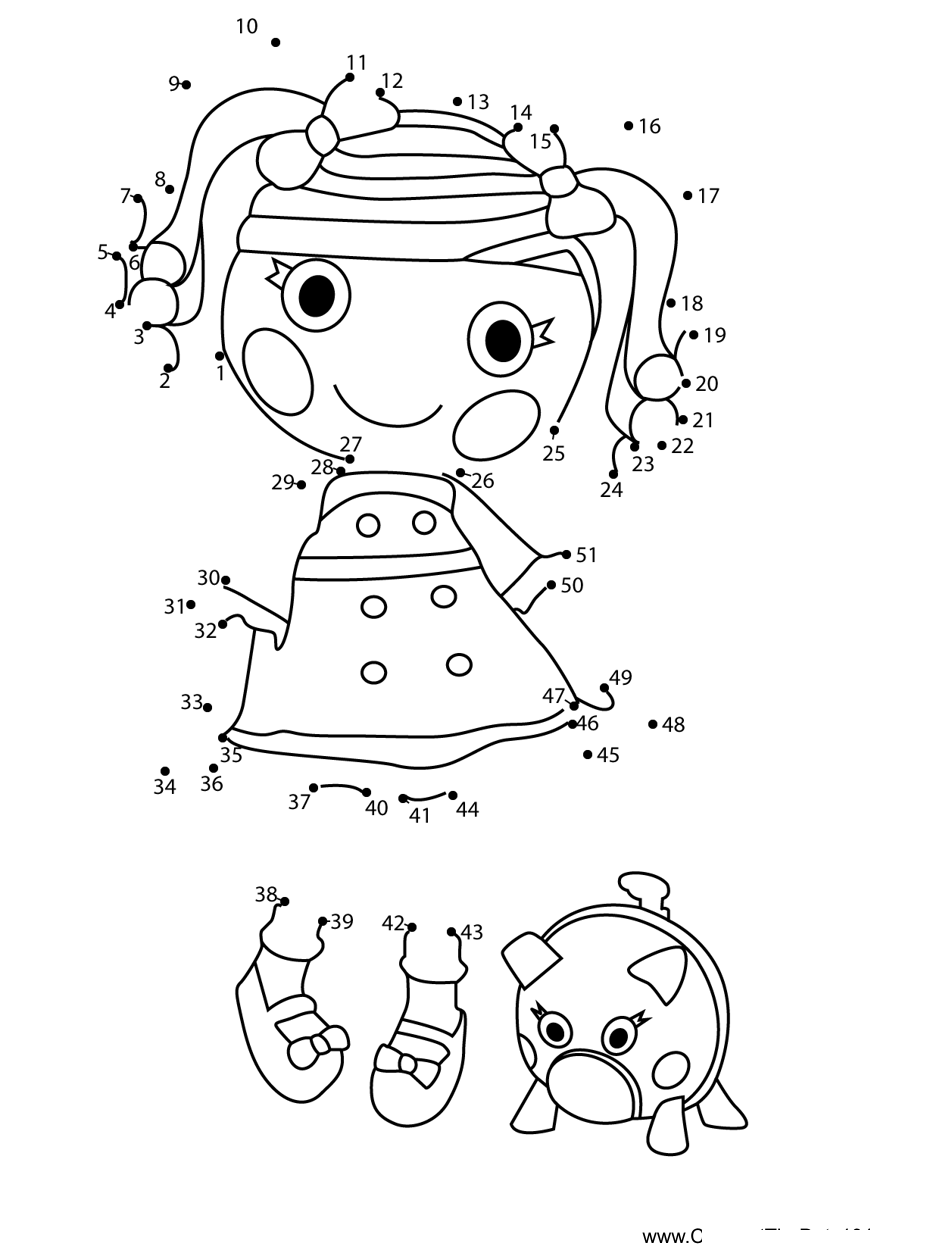 Pepper-Pots-N-Pans-Lalaloopsy printable dot to dot worksheet