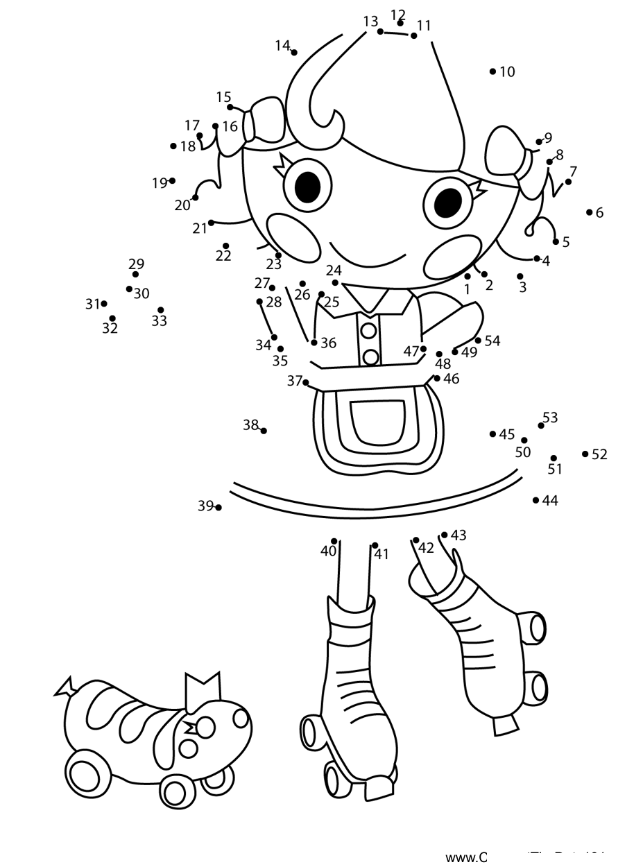 Pickles-B-L-T-Lalaloopsy printable dot to dot worksheet