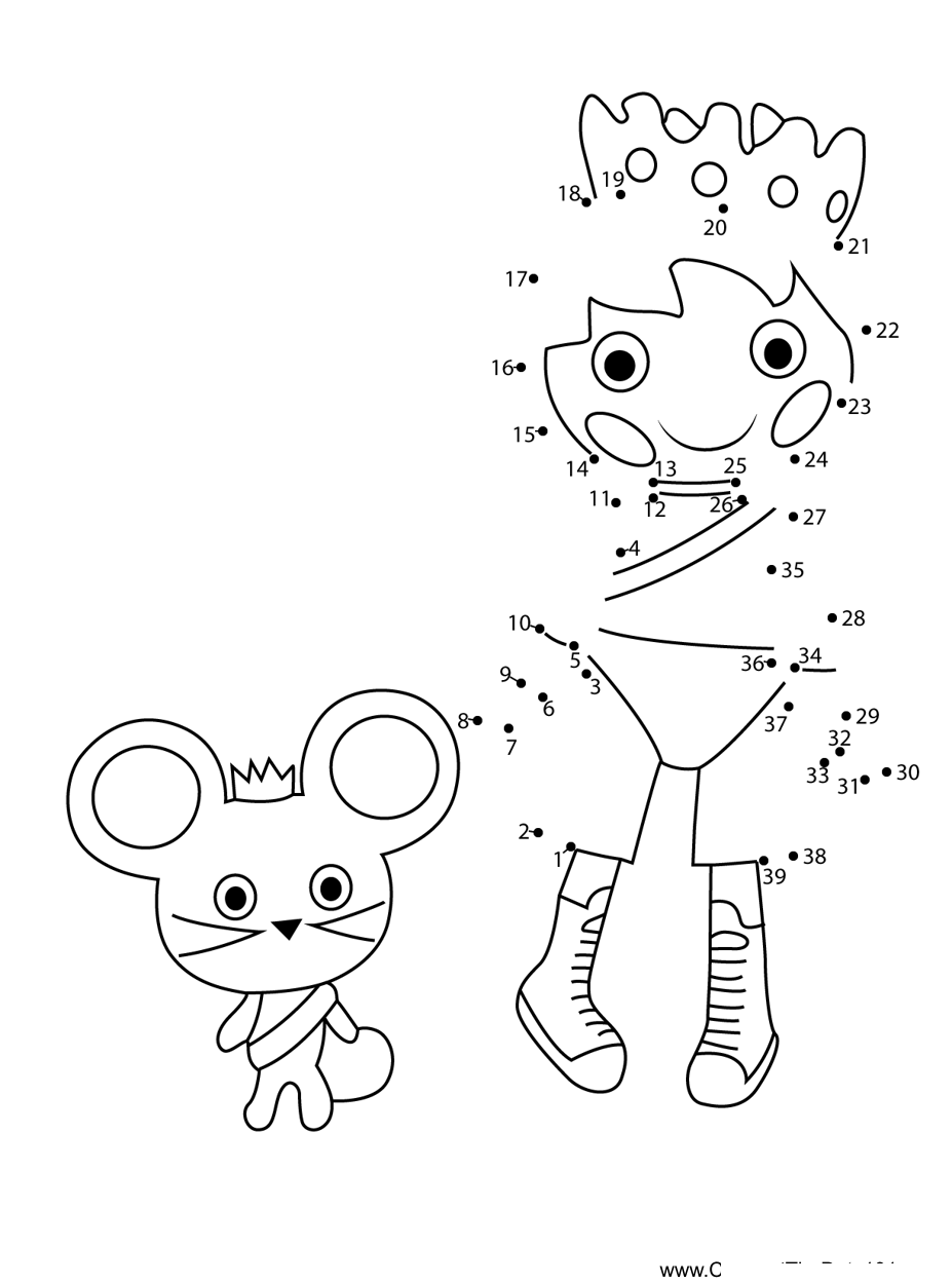 Prince-Handsome-Lalaloopsy printable dot to dot worksheet