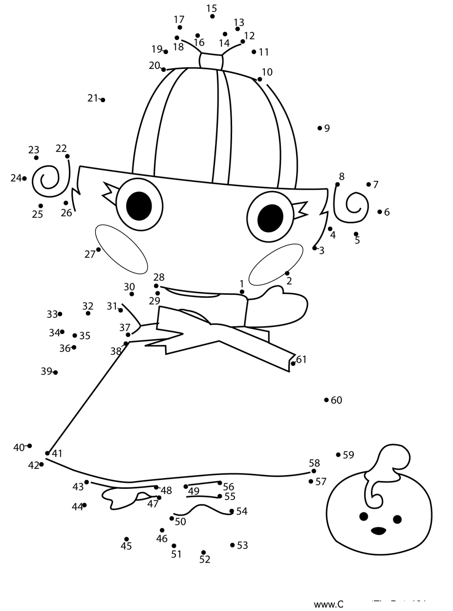 Ribbon-Slippers-Lalaloopsy printable dot to dot worksheet