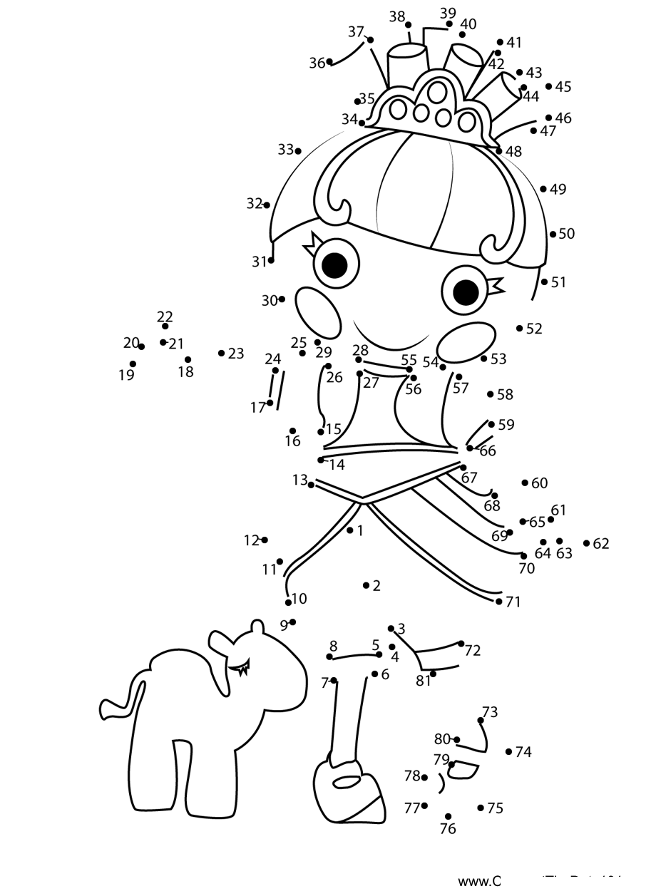 Sahara-Mirage-Lalaloopsy printable dot to dot worksheet