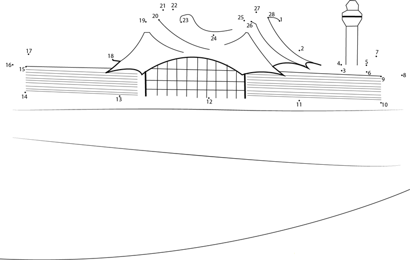 Denver International Airport United States dot to dot worksheets