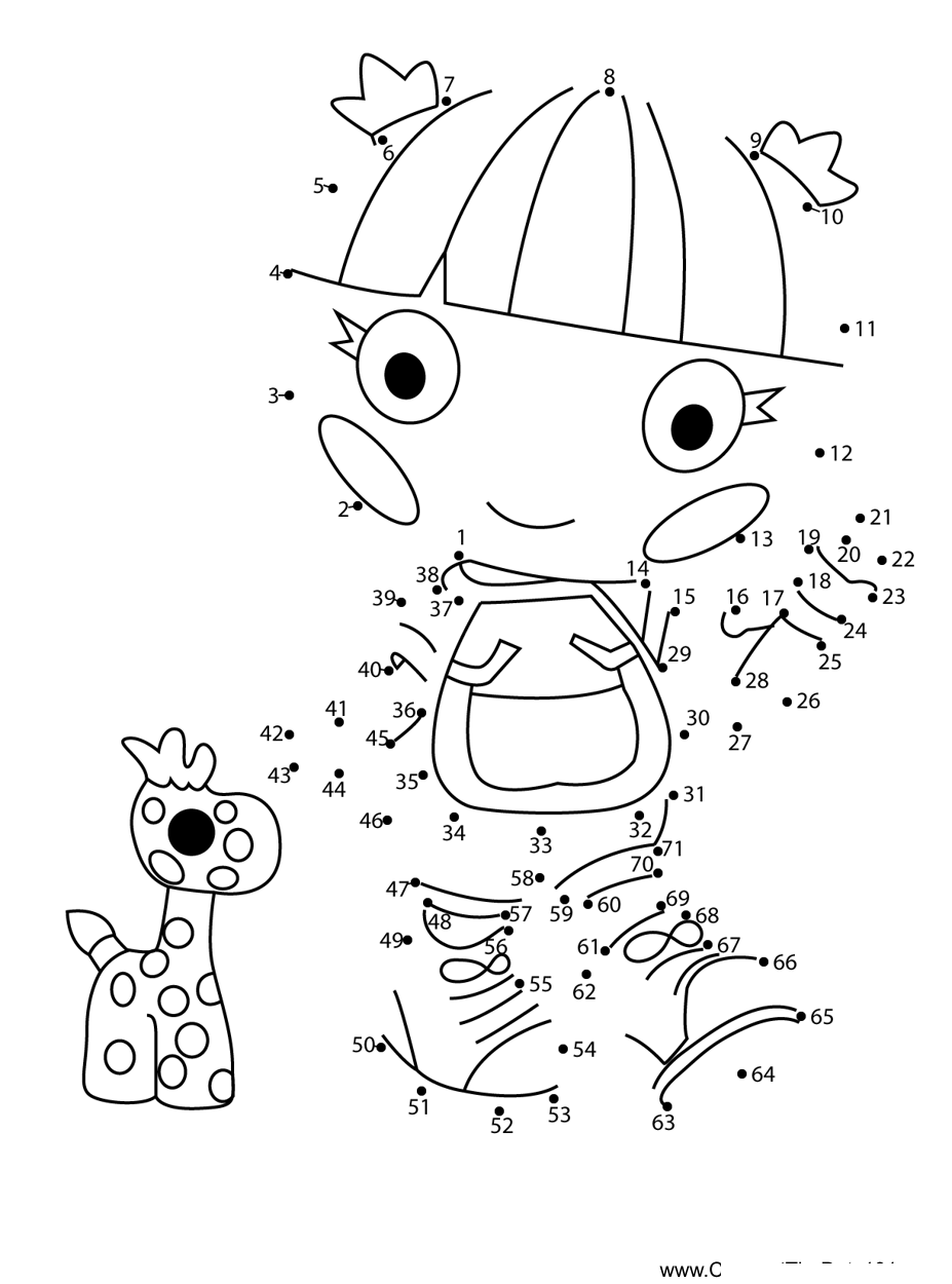 Scribbles-Splash-Lalaloopsy printable dot to dot worksheet