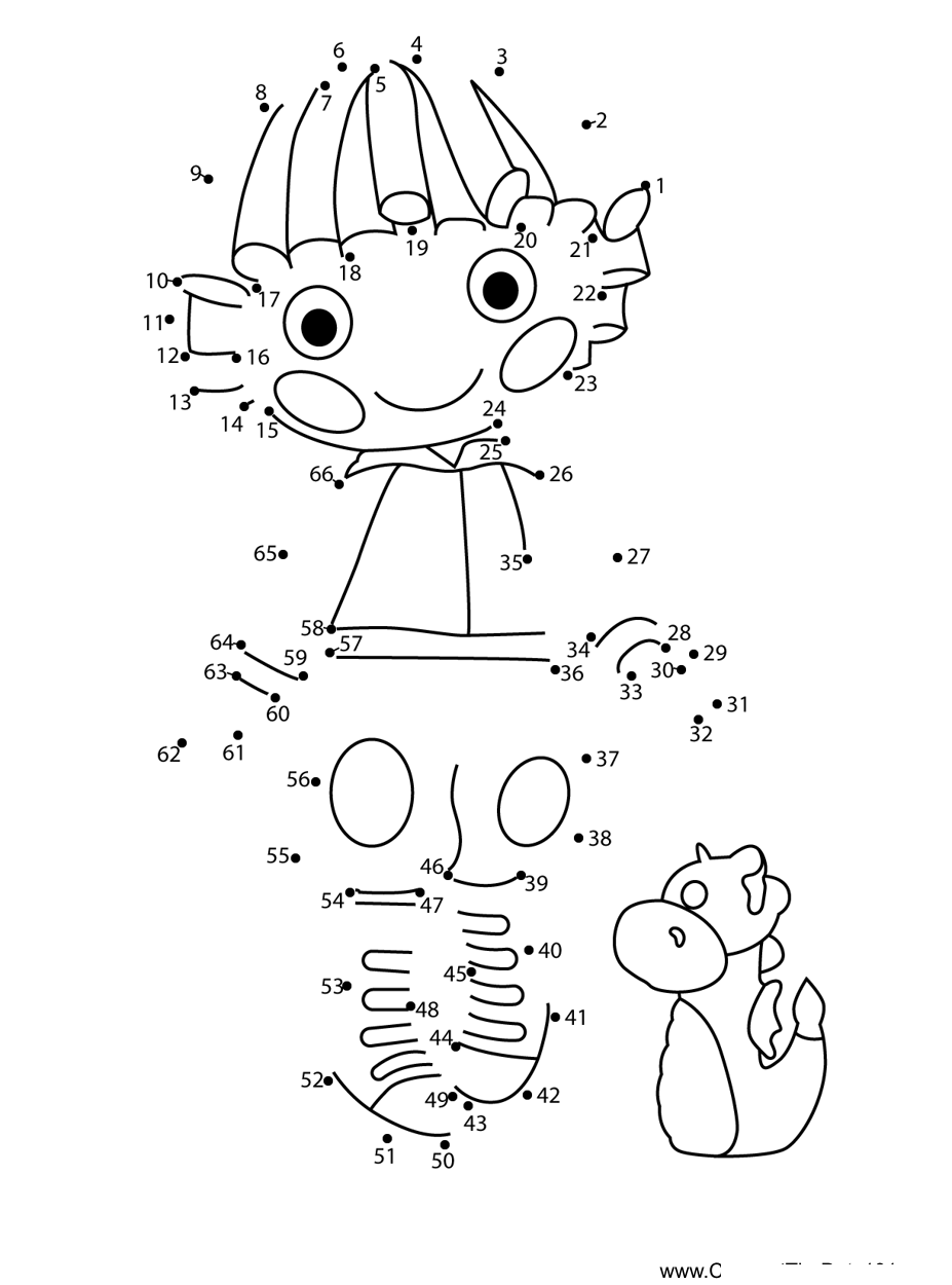 Sir-Battlescarred-Lalaloopsy printable dot to dot worksheet