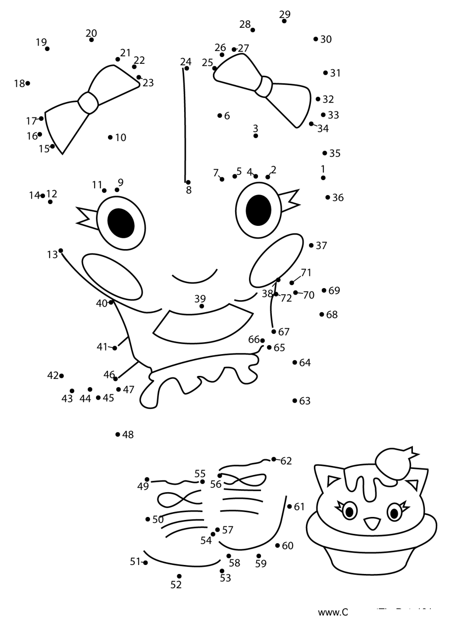 Spoons-Waffle-Cone-Lalaloopsy printable dot to dot worksheet