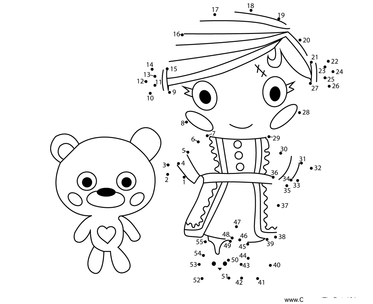 Stumbles-Bumps-N-Bruises-Lalaloopsy printable dot to dot worksheet