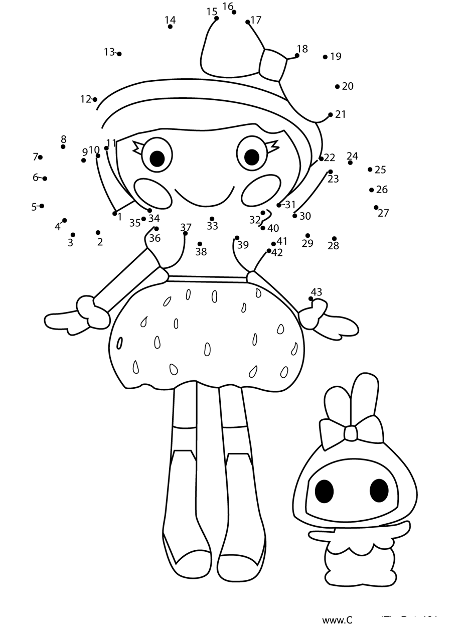 Tart-Berry-Basket-Lalaloopsy printable dot to dot worksheet