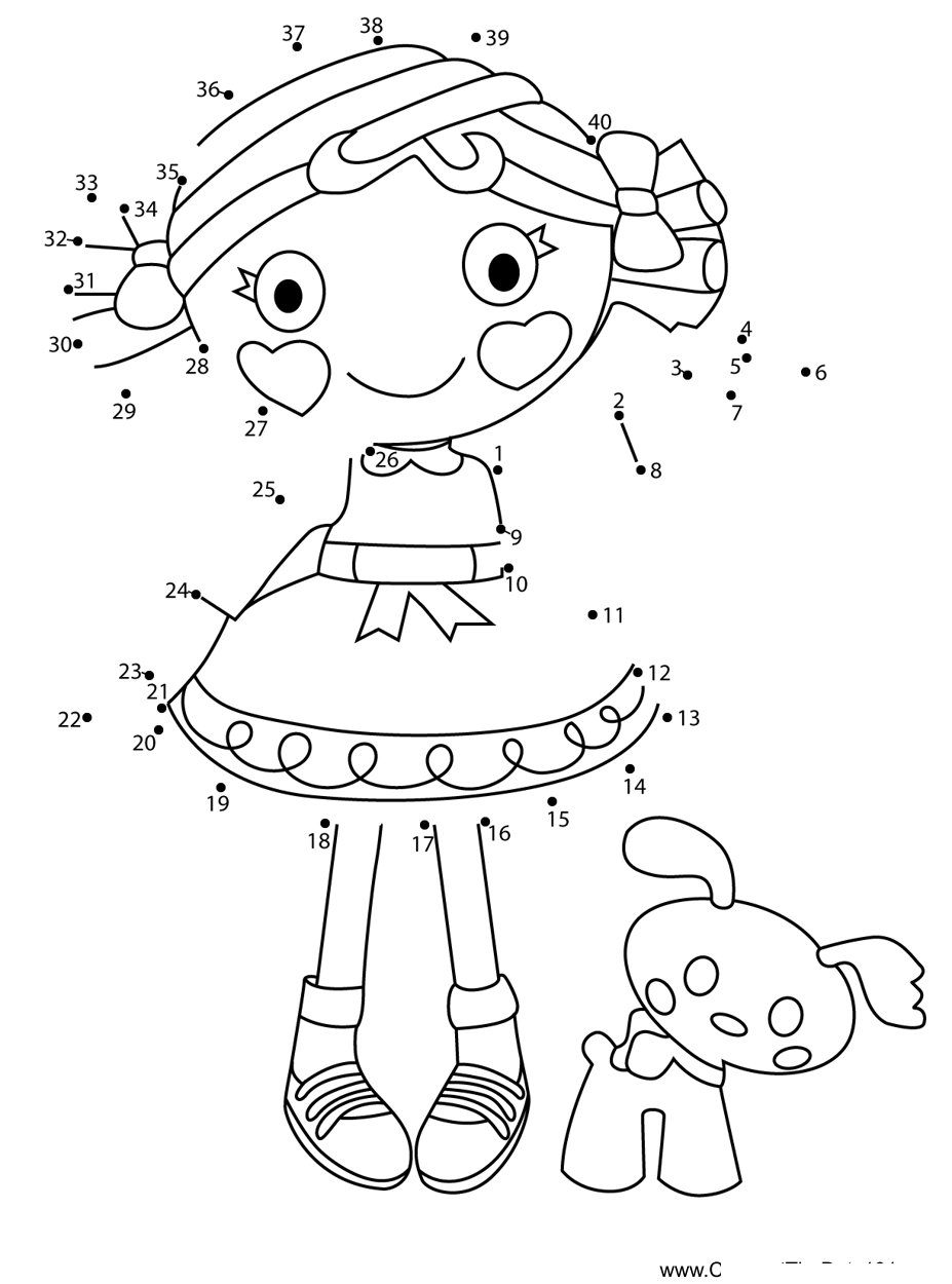 Toffee-Cocoa-Cuddles-Lalaloopsy printable dot to dot worksheet