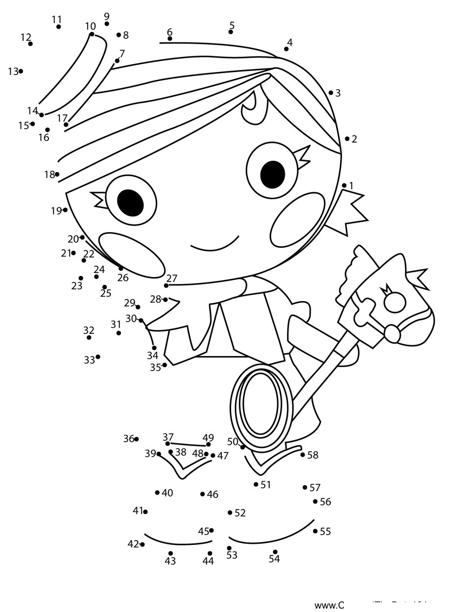 Trouble-Dusty-Trails-Lalaloopsy printable dot to dot worksheet