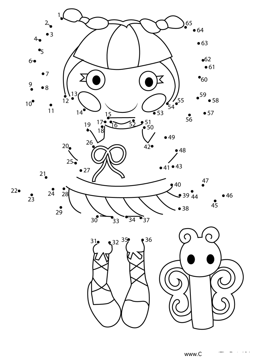 Twist-E-Twirls-Lalaloopsy printable dot to dot worksheet