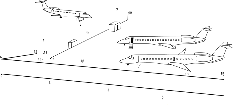 George Bush Intercontinental Houston Airport dot to dot worksheets