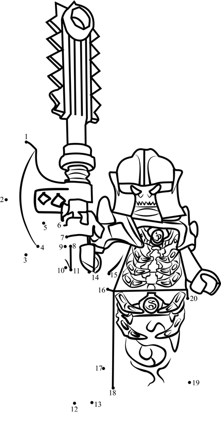 Golden-Master-Ninjago-Dot-To-Dot printable dot to dot worksheet