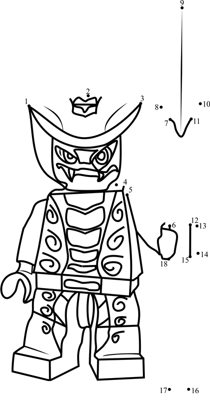 Rattla-Ninjago-Dot-To-Dot dot to dot worksheets